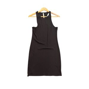 Babaton Aritzia The Group Black Sleeveless Halter Sheath Dress